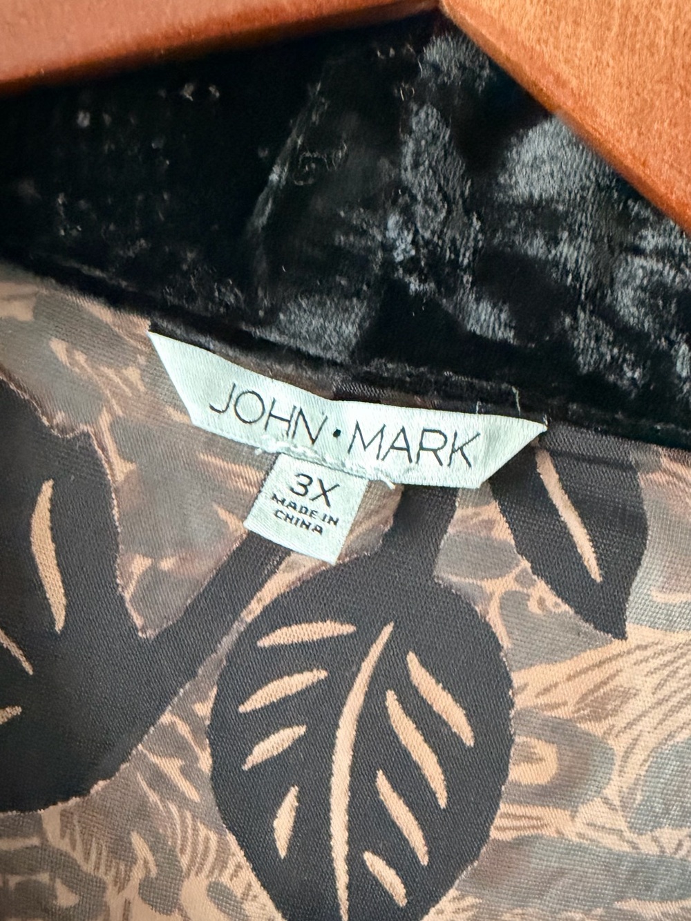 John Mark Black Velvet Floral Kimono with Pink & Cream Accents - Picture 5 of 13